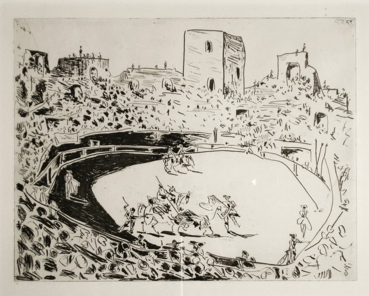 Bullfight scene