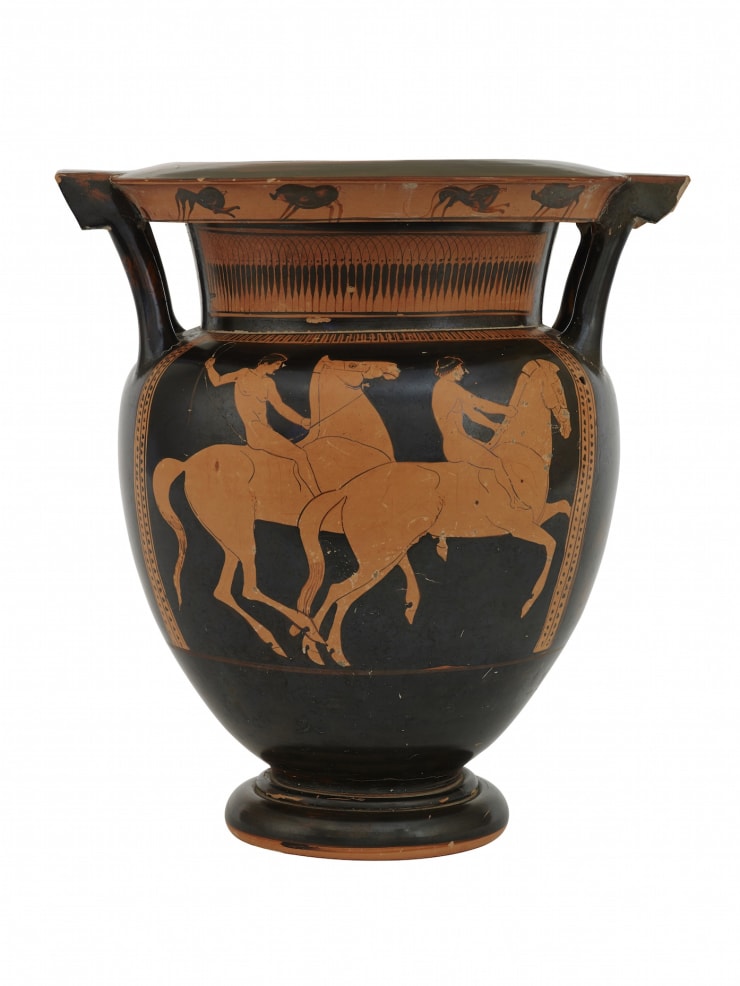 An Attic red-figure column krater attributed to the Painter of the Louvre Centauromachy, Mid 5th Century BC