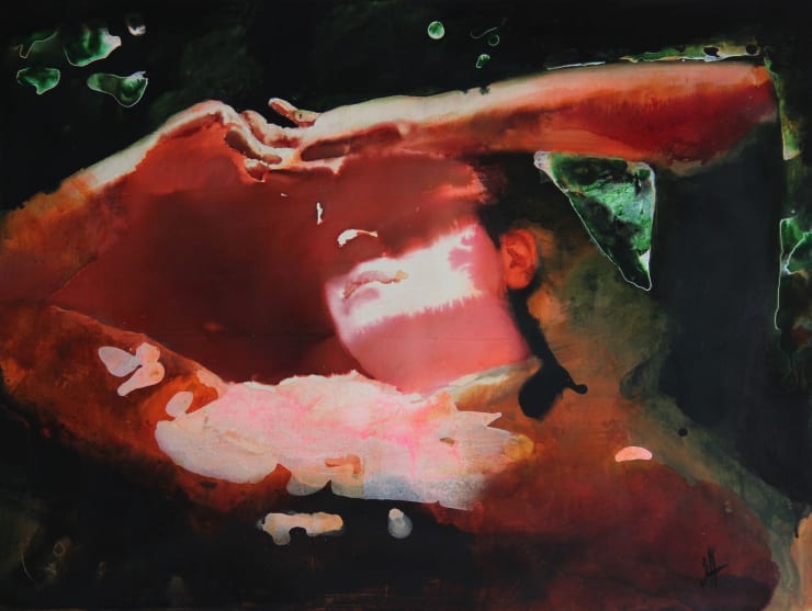 Natalya Zaloznaya, Escape 1, 60x80cm, Indian ink, acryllic on canvas,