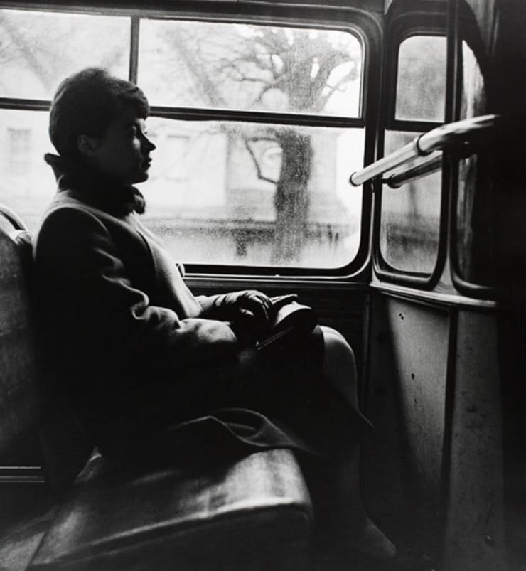 Antanas Sutkus "A woman on a bus", 1972, 37 x 37 cm, silver gelatin vintage print from 1984