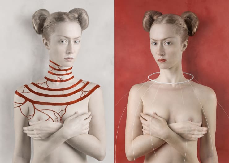 Katerina Belkina For Kahlo. White / For Kahlo. Red, 2007 Photography, Digital Painting 30 x 21 cm, 11 3/4 x 8 1/4 inch Edition of 15 plus 2 artist's proofs Series: Paint artist label and signature on verso