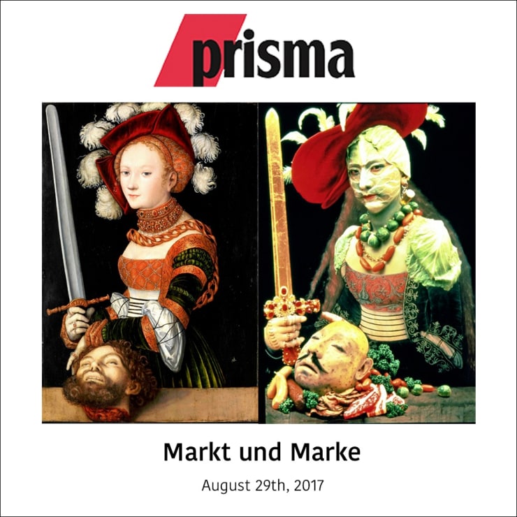 On the left the original: Cranach's "Judith" comes from New York to the Rhine; Right the interpretation: Yasumusa Morimura's version of Judith from 1991