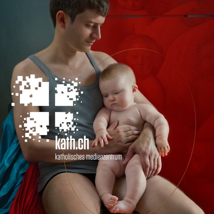 Joseph instead of Mother of God: 'Fortunately, the role clichés are changing', A father with an infant – photographed in...