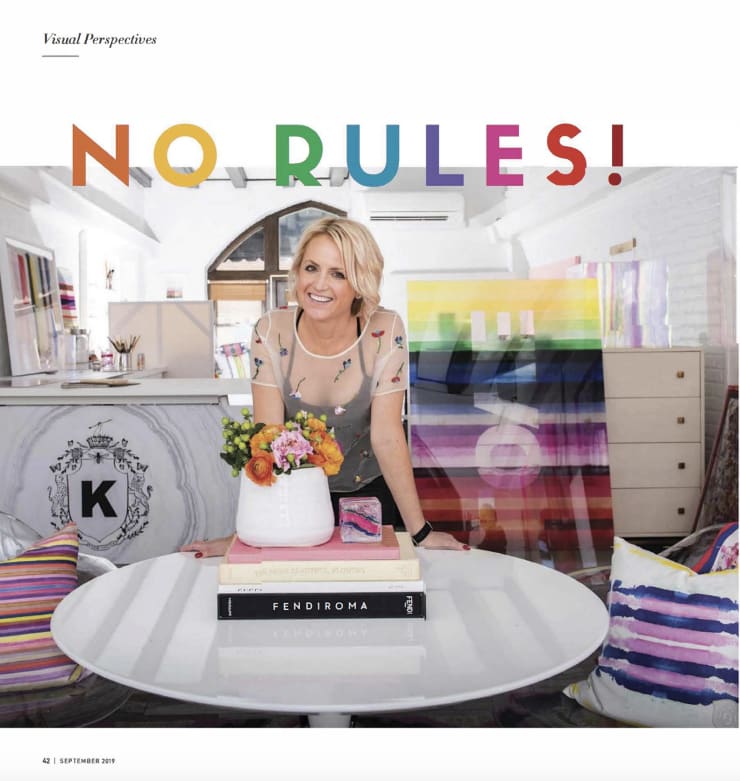 Kristi in her studio; Photo by Chelsea Mazur