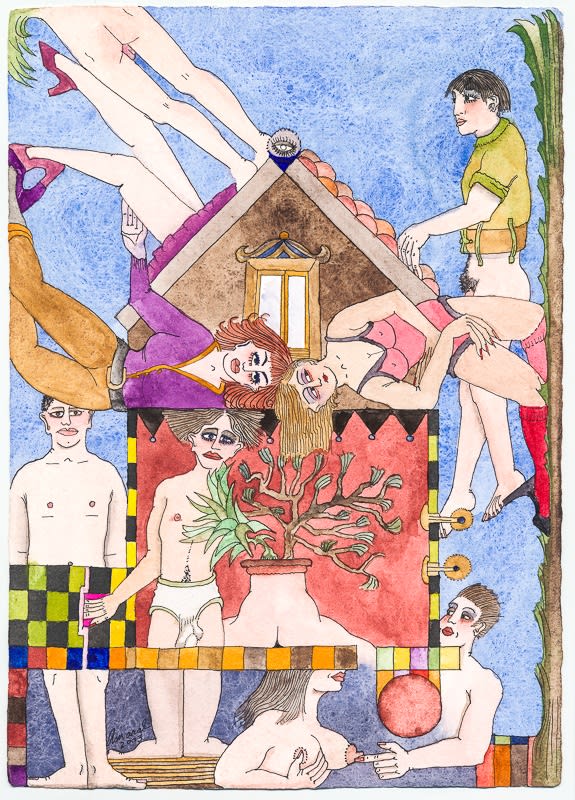 Jim Amaral Entre Comillas Series, 2000-2003 Watercolor and ink on paper