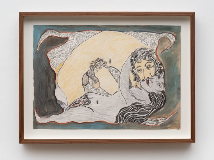 Maya Weishof From the Pillow Pictures series, 2025 Graphite, coloured pencil and oil on paper