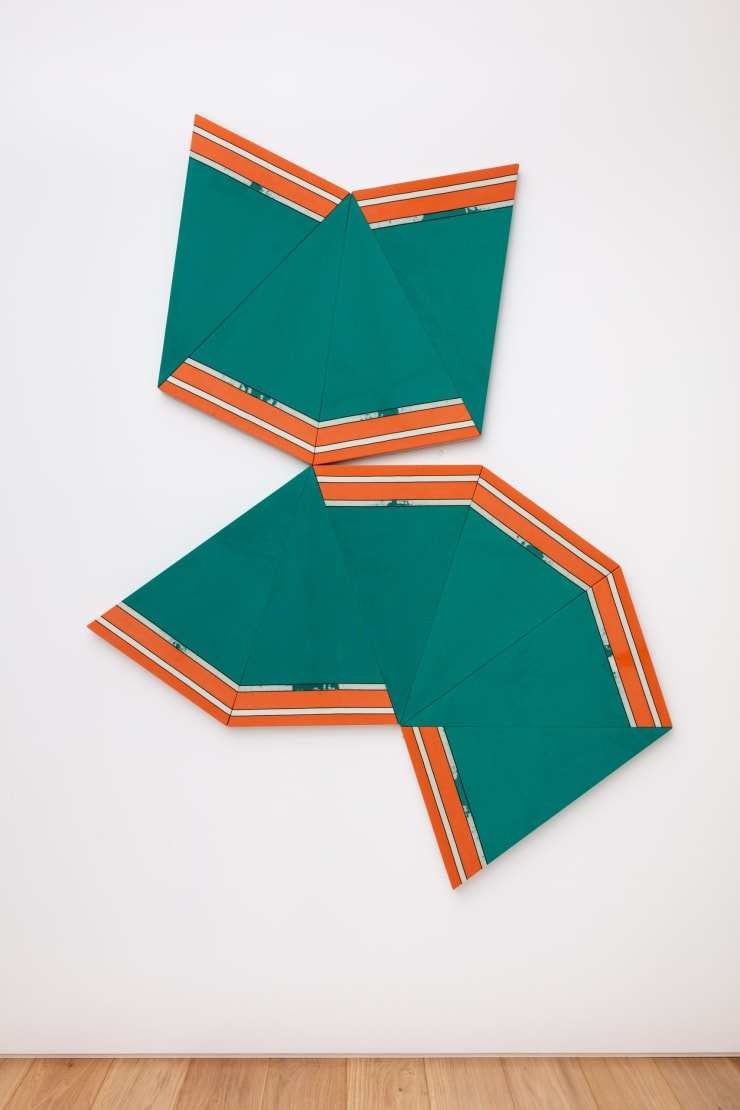 Alek O. Tangram (Lying Down Cat), 2015 Stretched synthetic fabric from a parasol