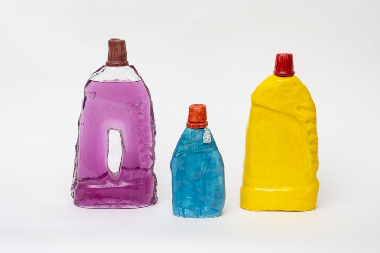 Koos Buster Untitled (large glass cleaning product), 2021 Glass and glazed ceramic