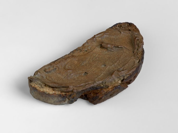 Martin Creed Peanut Butter on Toast, 2018 Patinated bronze