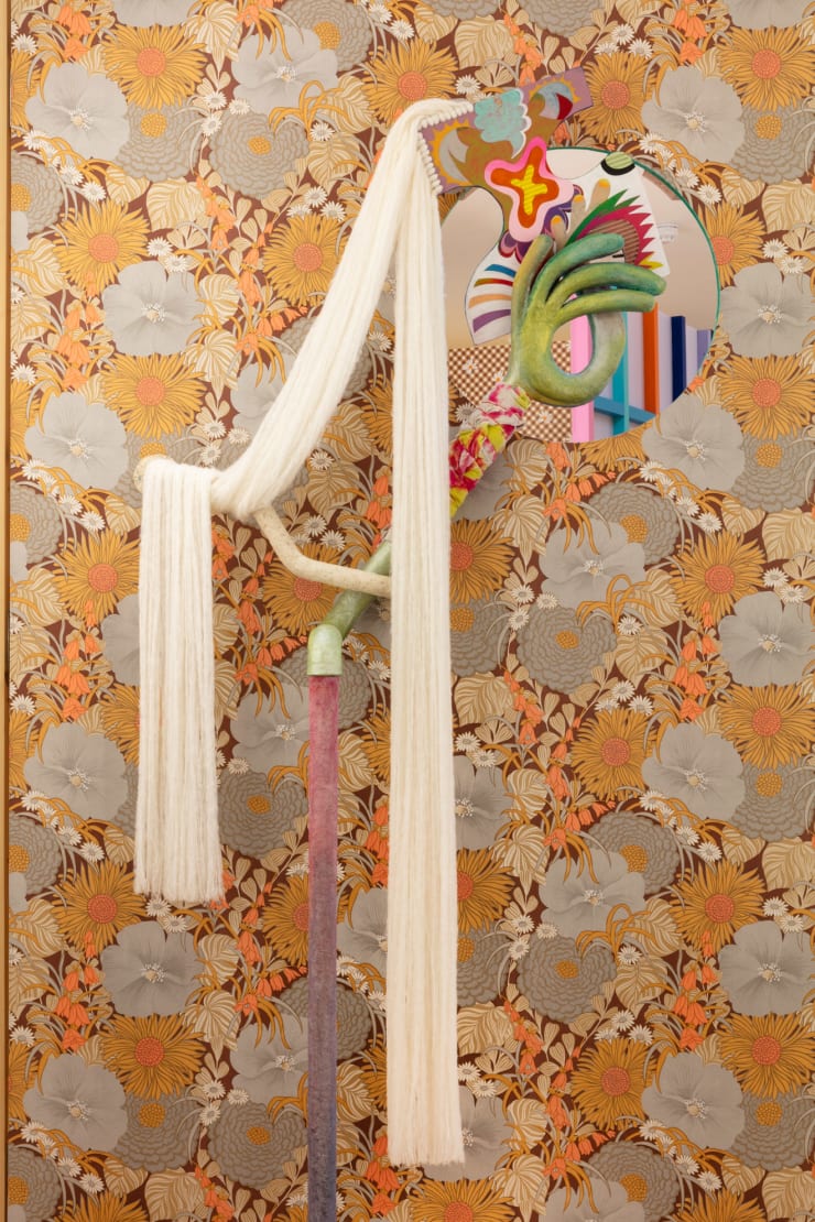 assume vivid astro focus Bona to Vada Your Dolly Bold Eek VIII, 2022 Acrylic on cardboard and paper-clay