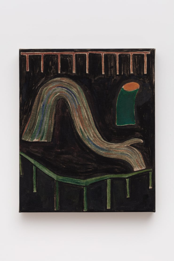 Tiago Mestre Park with leaning trunk, 2022 Oil on linen