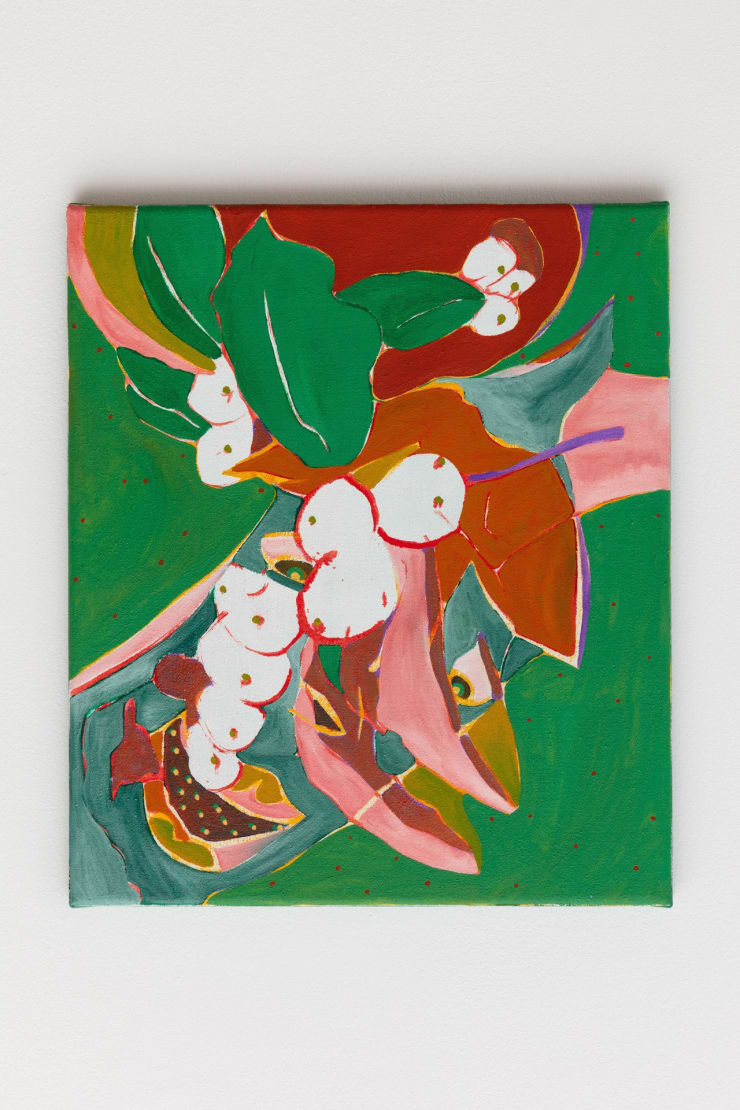 Giulia Mangoni Folletto de la Genziana, 2022 Oil on green market canvas