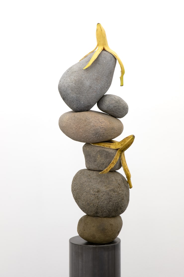 Theo Mercier Lunch, Before It Happened (6 Stones), 2020 Stone, polystyrene, resin, steel