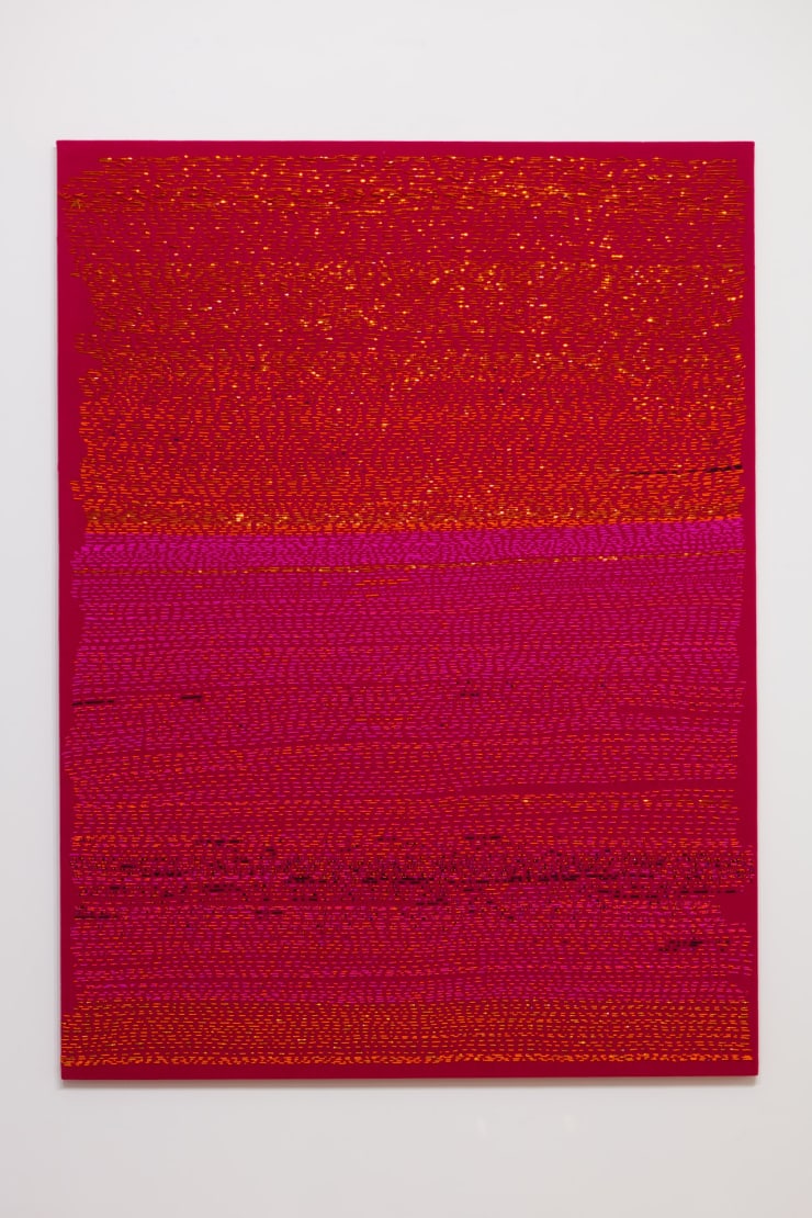 Luisa Brandelli Untitled, 2023 Glass beads and sewing thread on wool