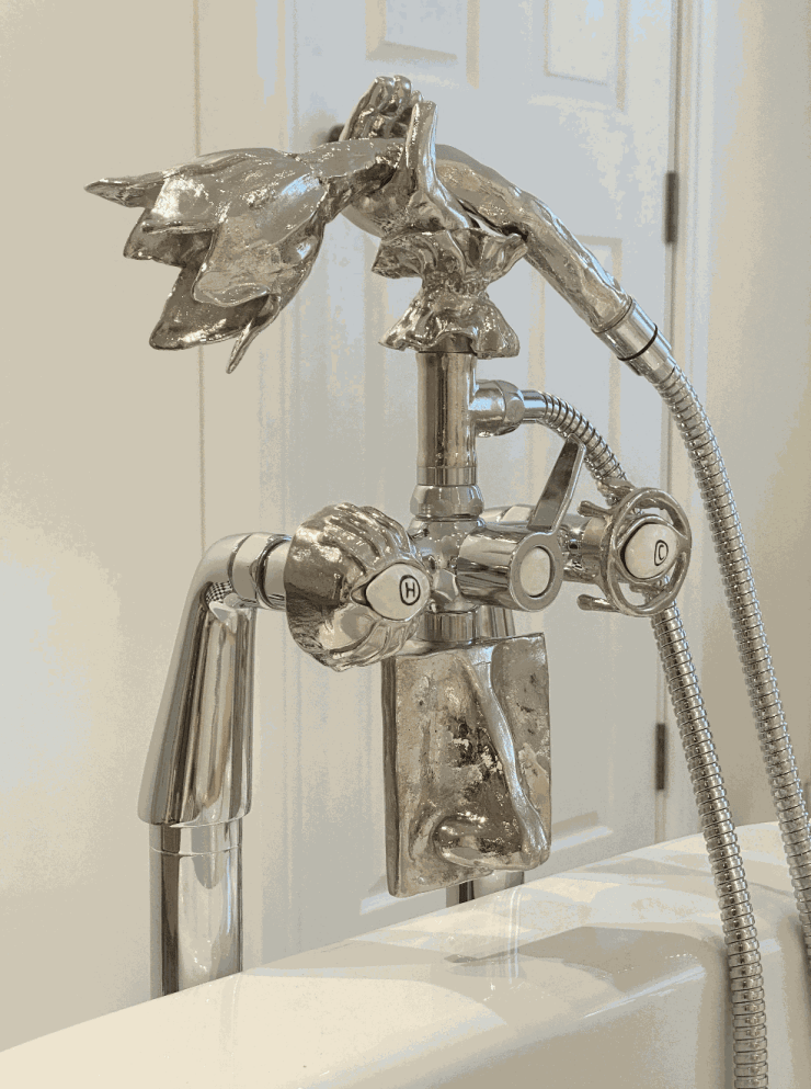 Alma Berrow Stolen silvered tears, 2023 Polished bronze
