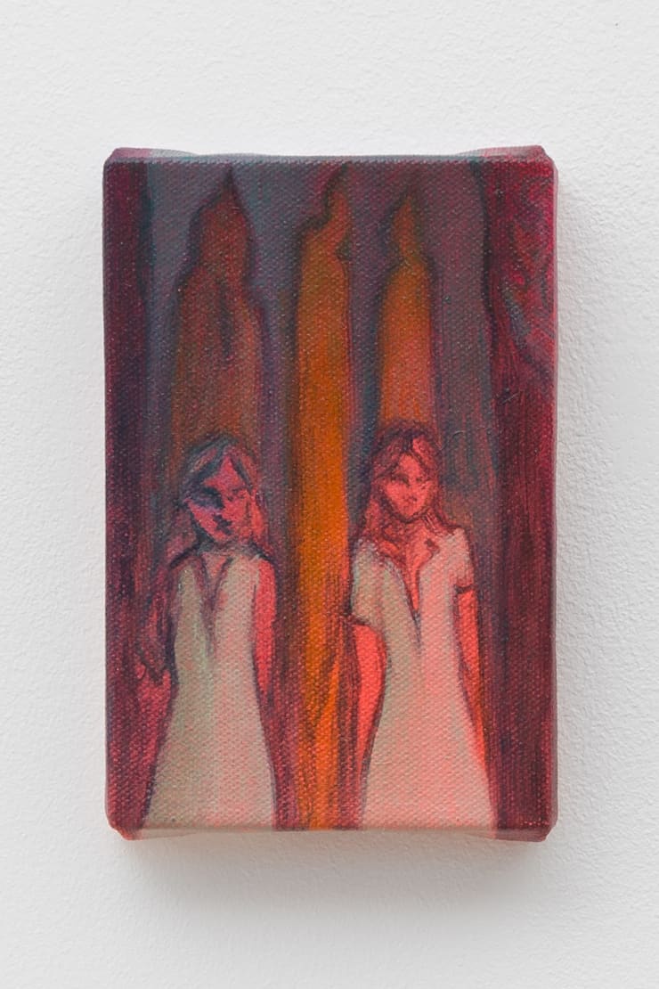 Harriet Gillett There was fire in her eyes, 2024 Oil and spray paint on canvas