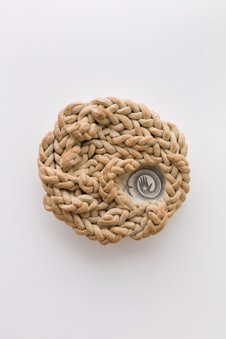 Ayla Tavares another woven star, 2024 Graphite on ceramic