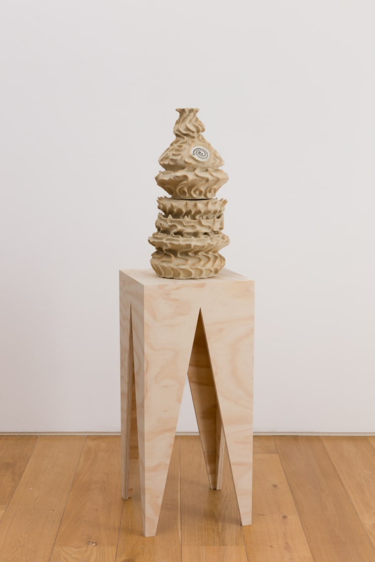 Ayla Tavares another star the size of your hand, 2024 Graphite and resin on ceramic