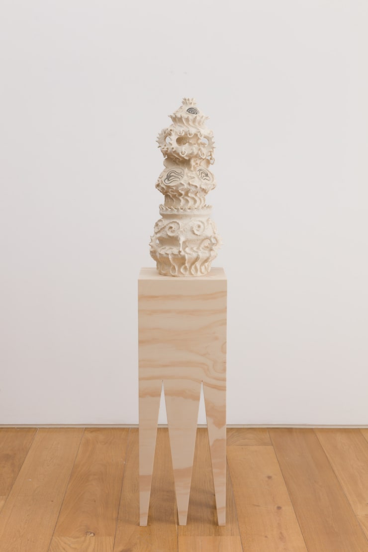 Ayla Tavares deep sea brittle star, 2024 Graphite and resin on ceramic