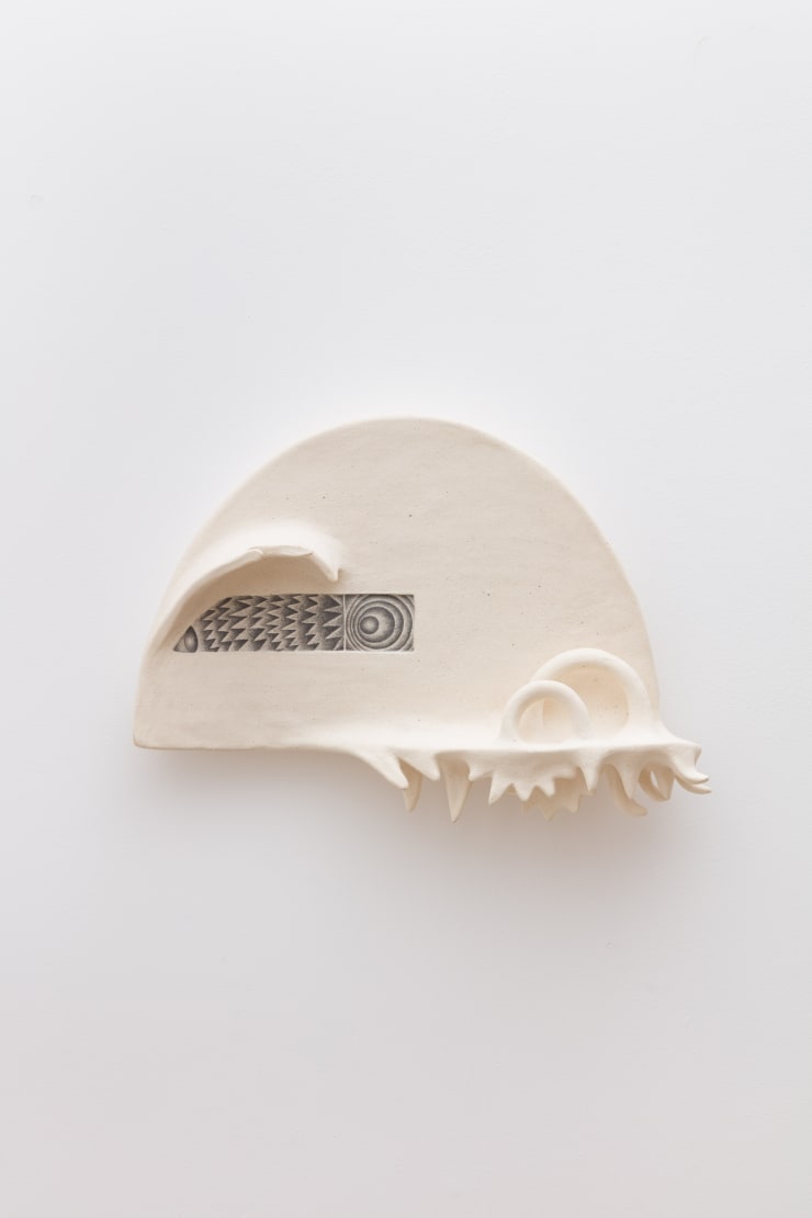 Ayla Tavares Vega, 2024 Graphite on ceramic