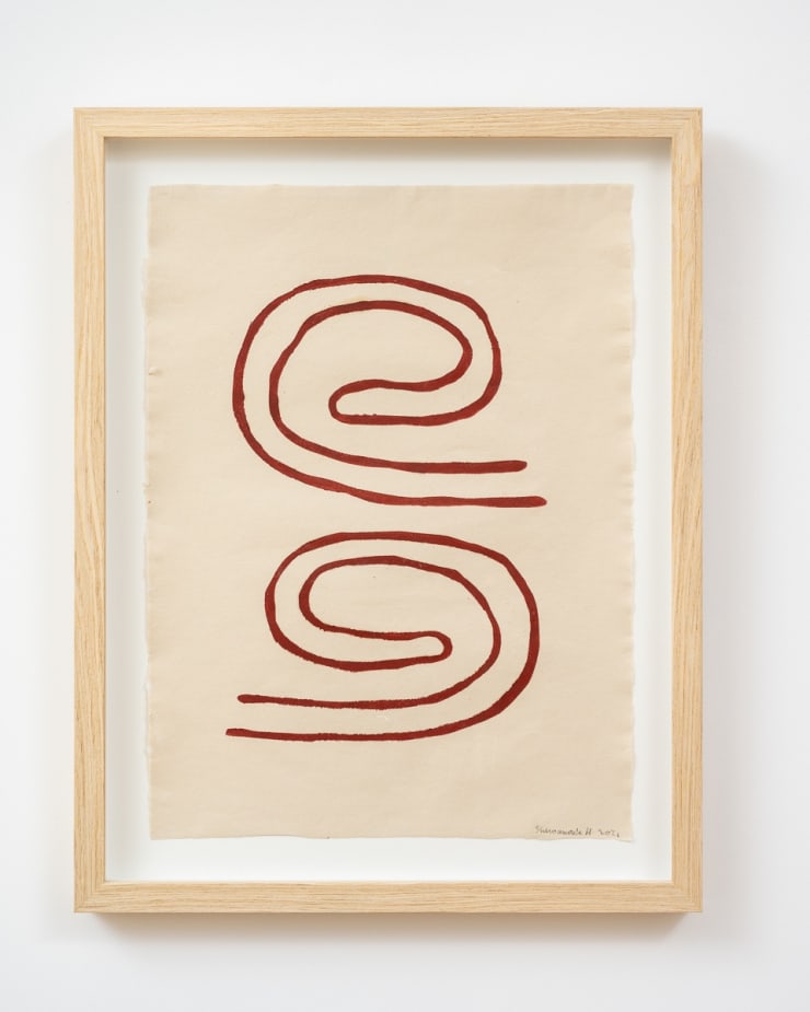 Sheroanawe Hakihiiwe Pasho shina (Monkey's tail), 2021 Monotype on natural fibre paper