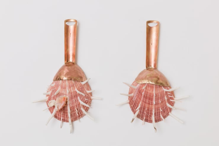 Alana Burns Peak Spoons Pair, 2025 Brass, shell