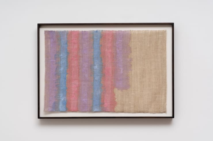 Giorgio Griffa Linee verticali, 1977 Acrylic on canvas