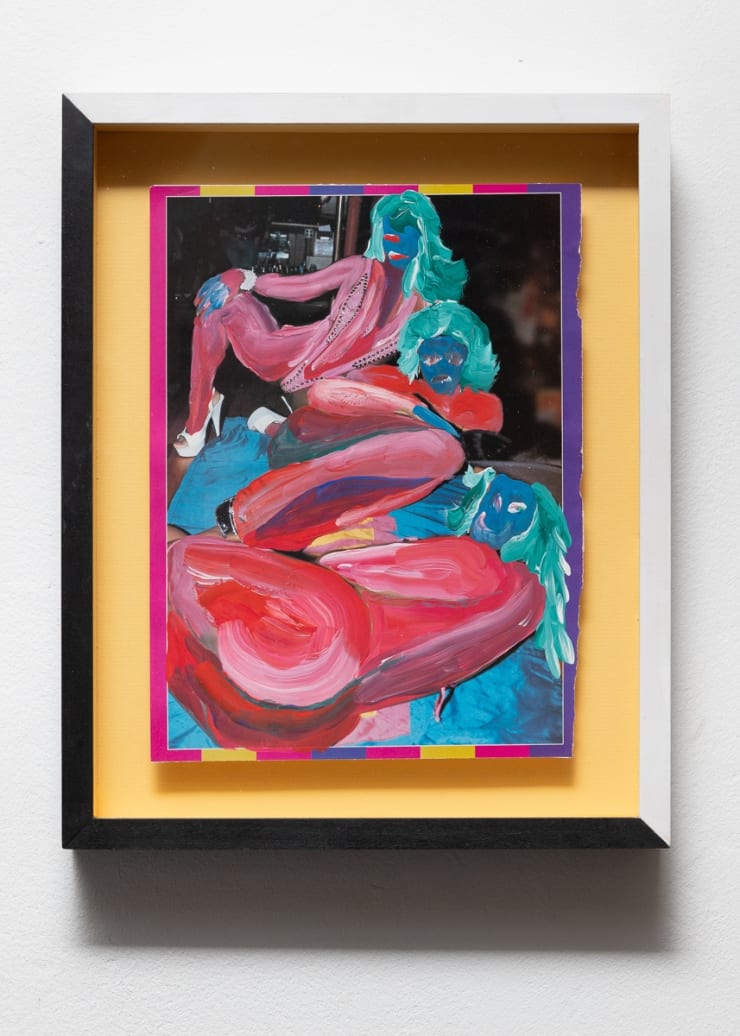 assume vivid astro focus Brigitte Pleasha, Spontaneous Kiki & Millicent Malicious, 2018 Tempera on magazine paper