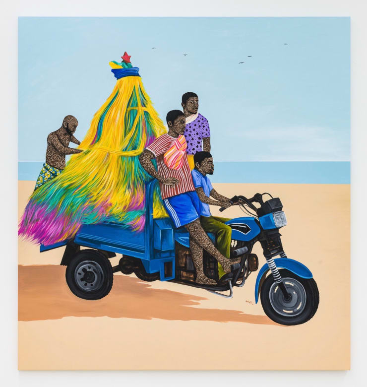 Hamid Nii Nortey, Journey into the Heart of West Africa, 2021, Acrylic on Canvas, 170 x 160 cm