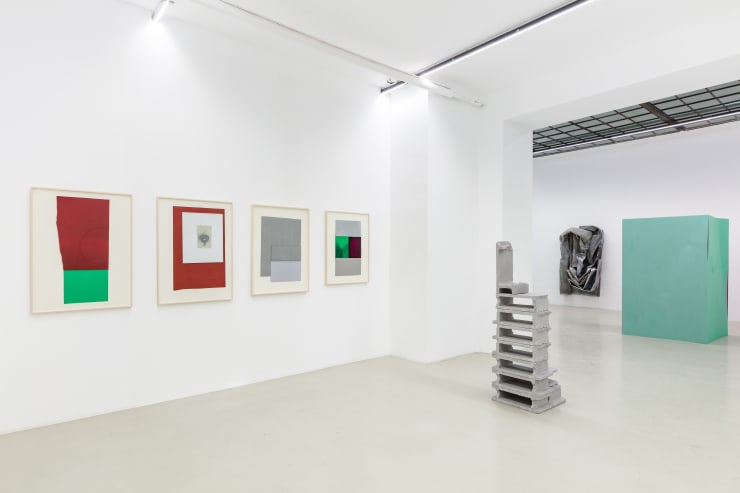 MICHAEL KIENZER INSTALLATION VIEW III: Mrs Black and Mr White they have never seen a shade of pink and grey, 2020