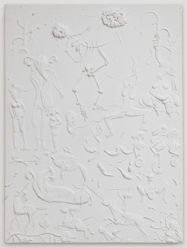 Tim Noble, Imaginary Beings, 2020, Cast in jesmonite, each panel: 94.44 x 121.92 x 7.62 cm, 37 1/8 x 48 x 3 in, Edition 1/2 plus 1 AP photography curtesy: kunst-dokumentation.com