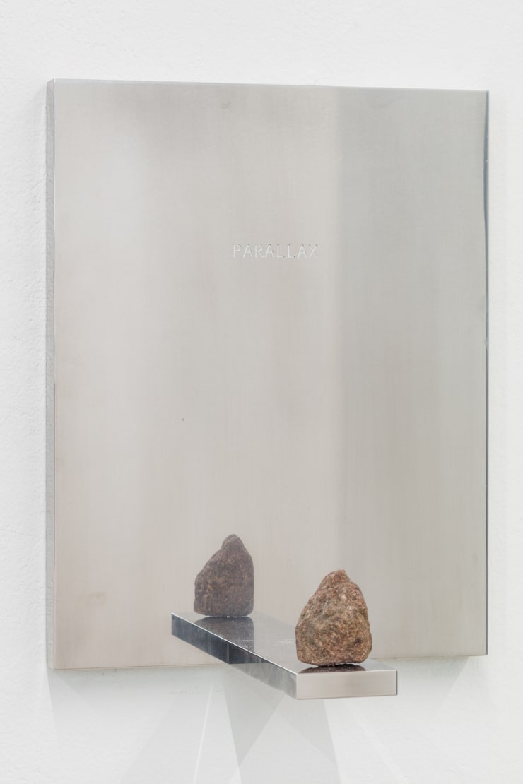 Paco Koenig Wall Piece [Parallax], 2021 Aluminium and stone 36 x 28 x 18 cm 14 1/8 x 11 1/8 x 7 1/8 in