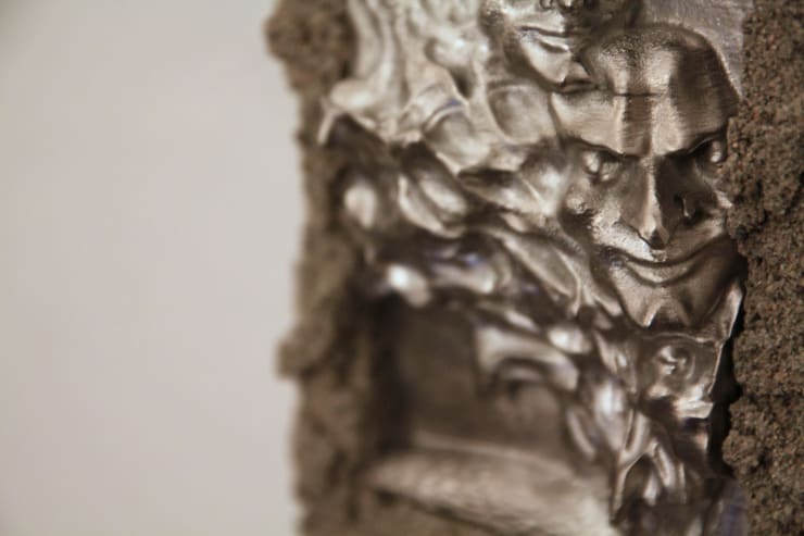 Elias Jocher, chamber 2 of 9, 2025, 18 x 14 x 5 cm, concrete, pewter; photo credits: courtesy of the artist