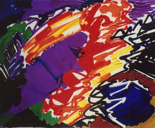 Contact établi, 1971, olio su tela, cm 46x55