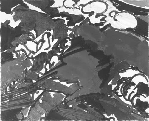 Les verts du pré, 1971, olio su tela, cm 46x55