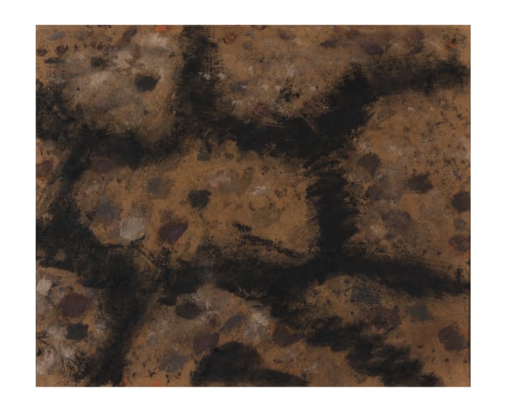 41. Nel paesaggio il vuoto, 1959, tecnica mista su carta, cm 52x62
