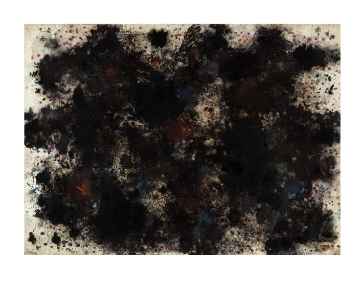 43. Nel paesaggio il vuoto, 1960, guazzo su carta intelata, cm 48x65,5