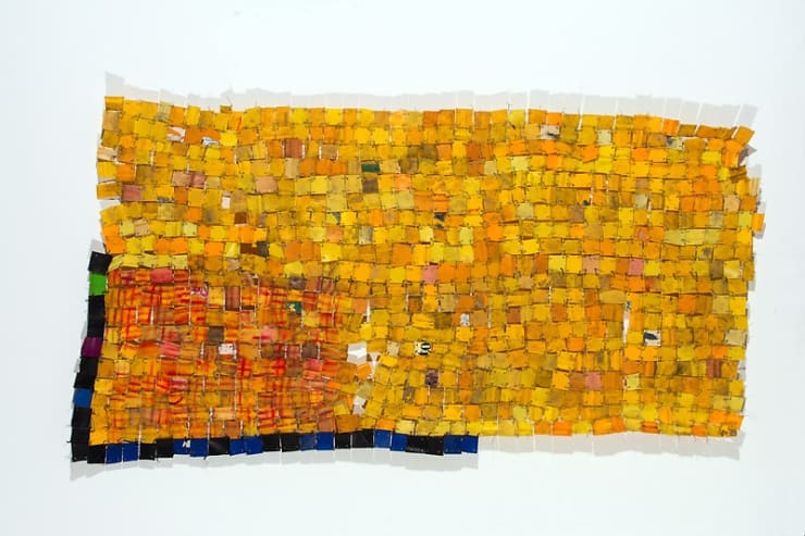 Just lessons learned, 2019, 75x38 cm, plastica, olio, fil di ferro e fil di rame.