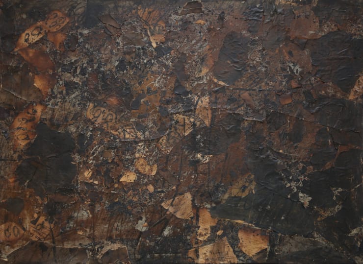 23. Petit Palimpseste Rouillé, 1960, Cm 73X100, Tecnica Mista Su Tela