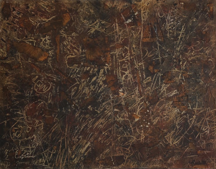 29. Grand Palimpseste Rouillé, 1960, Cm 114X146, Mista e Collage Su Tela
