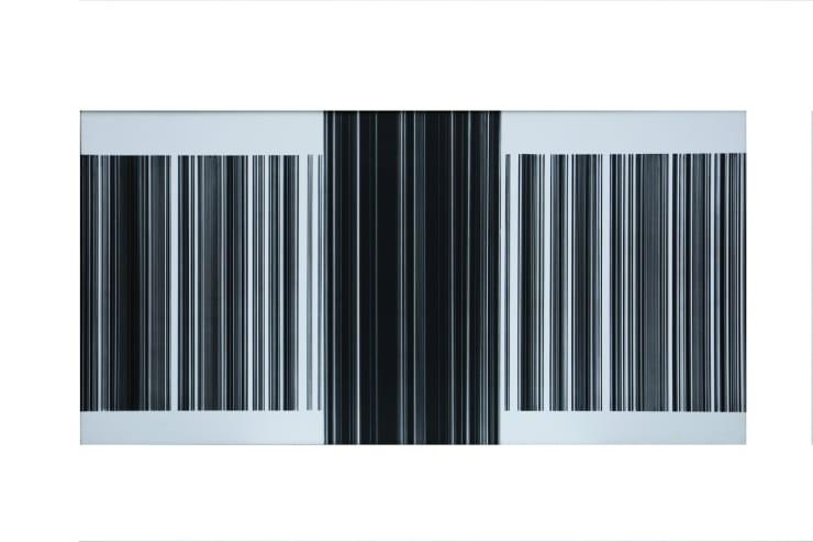 Graphie 1118, 1973, pittura su formica, cm 41X81