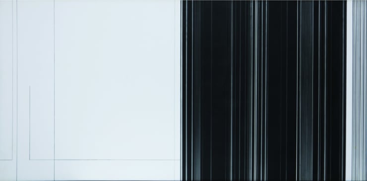 Graphie 1134, 1973, pittura su formica, cm 41X81