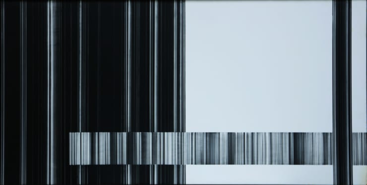 Graphie 1138, 1973, pittura su formica, cm 41X81