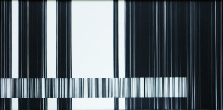 Graphie 1139, 1973, formica su pittura, cm 41X81