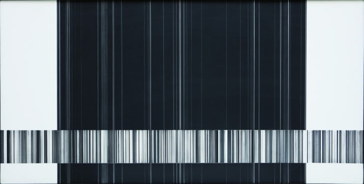 Graphie 1140, 1973, pittura su formica, cm 41X81