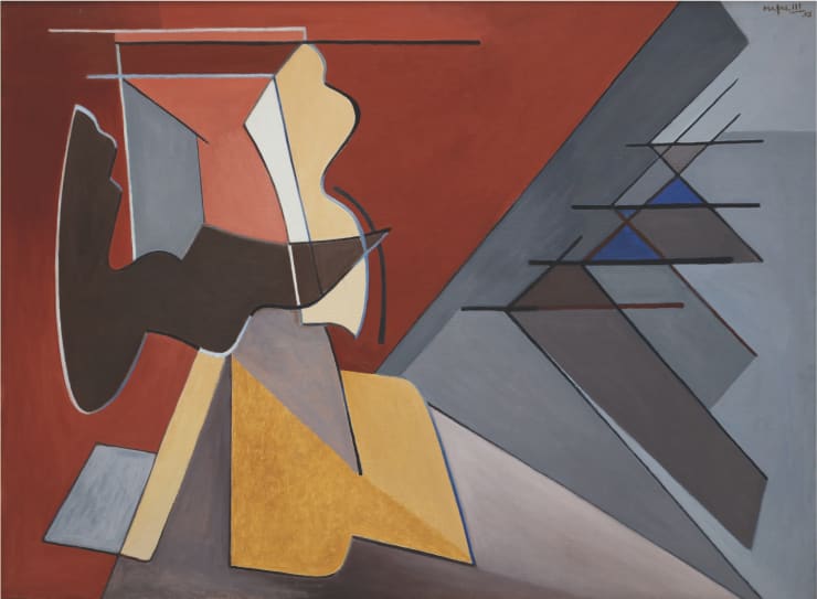 Alberto Magnelli, Contrastes Violents, 1956, Cm 130X97, Olio Su Tela