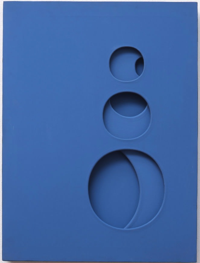 Paolo Scheggi, Intersuperficie Curva Dall Azzurro, 1966, Cm 80X60X5, Acrilici Su Tele Sovrapposte