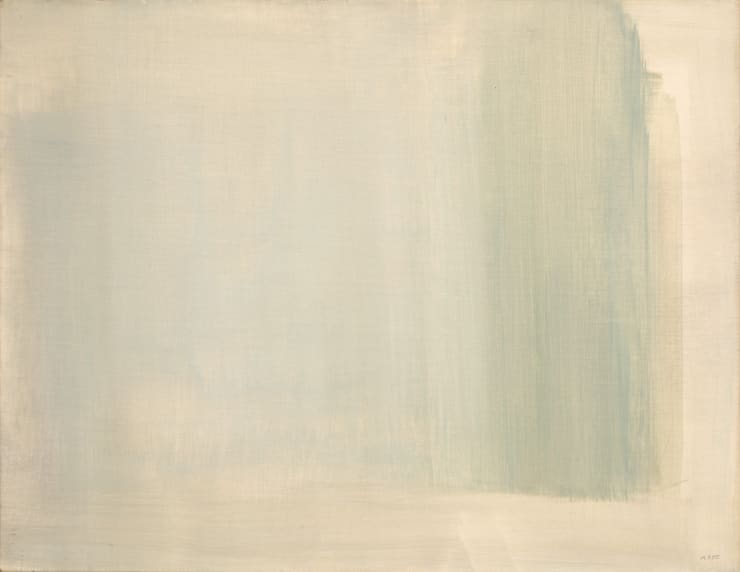 Paysage, fine anni 60, tempera su carta intelaiata, 63.5x50 cm