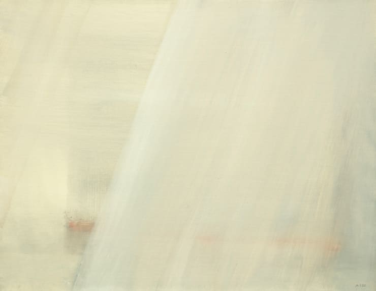 Paysage, fine anni 60, tempera su carta intelaiata, 63.5x50 cm