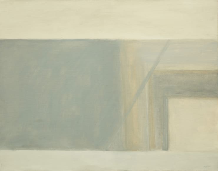 Paysage, fine anni 60, tempera su carta intelaiata, 63.5x50 cm